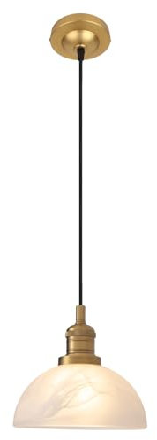 JIMUBEAM Lampada a sospensione da soffitto in stile industriale con paralume in vetro, plafoniera soffitto rustica retrò per ingresso, isola cucina, sala da pranzo, soggiorno