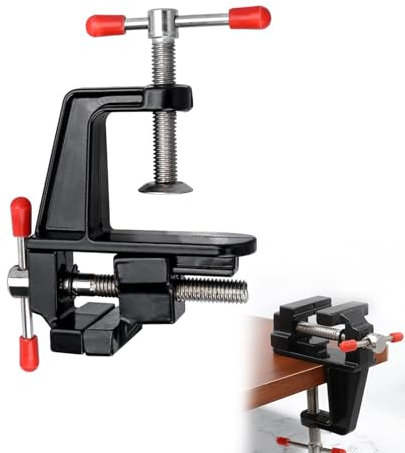 Tornillo de Banco Mini - Prensa de Mesa en Aleación de Aluminio para Joyería y Modelismo