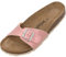 Palado Pantoletten Damen Malta Metallic SQS - elegante Sandalen Made in Spain - bequeme Hausschuhe mit Kork-Fußbett - modische Sommerschuhe Pink UK7 - EU40