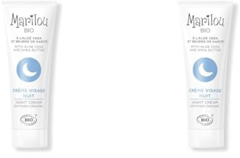 Marilou Bio - Gamme Classic - Soins pour le Visage - Crème Visage de Nuit - Tube de 30 ml - De Doux Rêves... pour Votre Peau ! (Lot de 2)