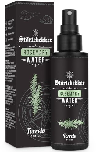 Störtebekker Premium Rosmarinwasser - Natürliches, erfrischendes Feuchtigkeitsspray - Rosmarin Wasser für fettige Kopfhaut und unreine Haut - Haarpflege vegan, ohne Silikone (125 ml)