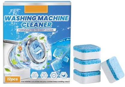 Washing Machine Cleaner Tablets with Pipe Clean Technology Deodorizer, Removes Washer Machine & - Odors Residue Cleaner Tabl