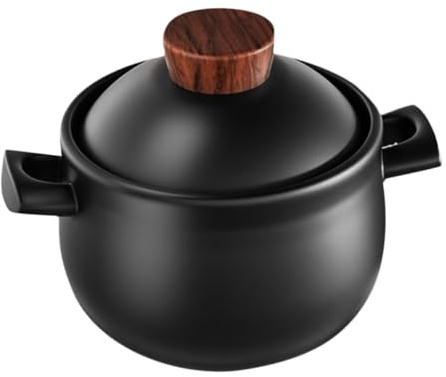 BESTYASH Cooking Pot Heat Resistant Stew Pot for Gas Stove Home Kitchen Large Capacity Casserole for Soup Porridge Braising Chicken Easy to Clean Kitchenware