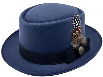 Generisch Cappello da costume bavarese per Oktoberfest, melone nero, cappello da Oktoberfest da uomo, con piume, emblemi, per costume da Oktoberfest, abiti da donna con piume ed emblemi
