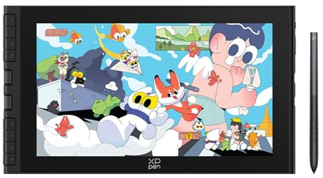 XPPen Artist 12 3rd Grafikdisplay mit 8 Schnelltasten 99% sRGB, 8 bit Farbtiefe, X4 Stift 16384 Druckstufen, grafiktablett kompatibal mit Win, Mac, Linux, Android