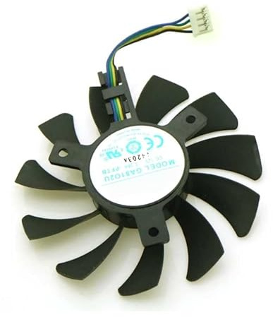 LMNCBVYA GA81O2U - Ventilador de refrigeración VGA de 74 mm y 4 pines para tarjeta gráfica, ventilador de repuesto de 12 V 0,38 A