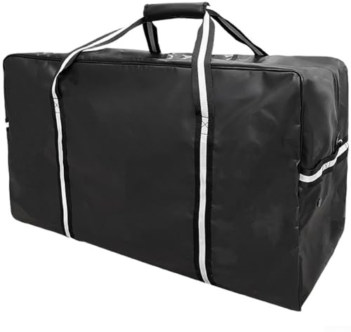 Borsa resistente per attrezzatura da hockey su ghiaccio, 78 x 41 x 36 cm, grande capacità, in PVC, borsa da viaggio con rete ventilata per asciugatura rapida e riduzione, adatta per giocatori e
