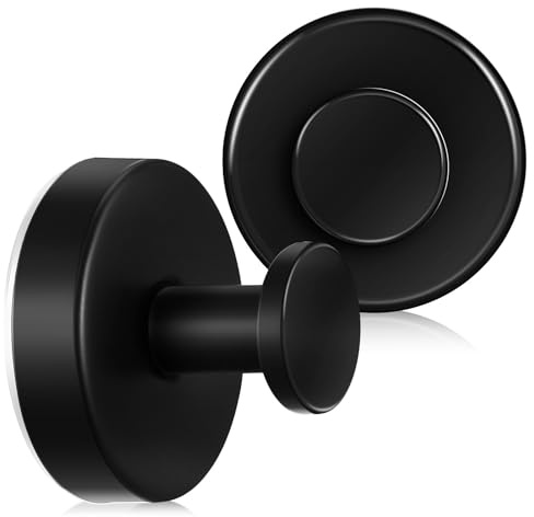 Toyvian Ganci a Ventosa 2 Pezzi in Acciaio Inox Design Rotondo per Porta Doccia e Finestra Adatti a Uso Domestico