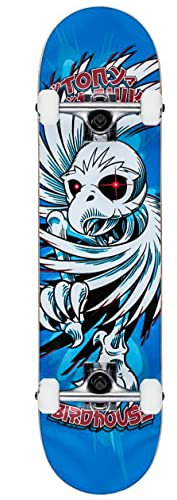 Birdhouse Stage 1 Hawk Spiral Factory Komplettes Skateboard, Blau, 19,7 cm