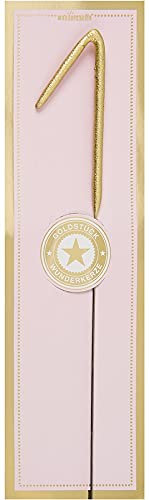 schenken-24 Wunderkerzen Zahlen & Symbole für Geburtstag, Jubiläen und Feierlichkeiten, Auswahl:Zahl 1