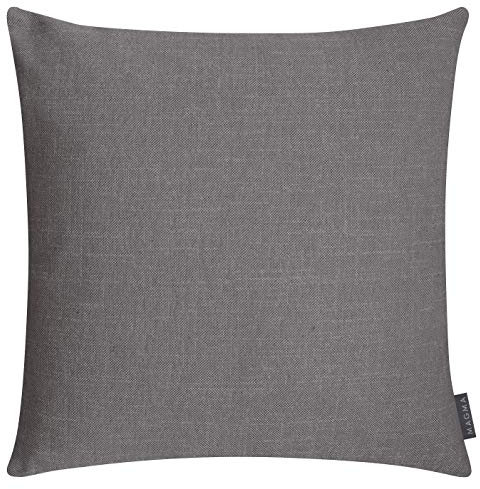 Riva Kissenhülle von Magma - Retro-Leinen-Look Farbe Mittelgrau 40 x 40cm