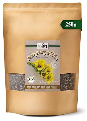 Biojoy BIO Kungsljusblommor, torkade, örtte, 250 g | Löst örtte, skuret, Verbascum thapsus L.