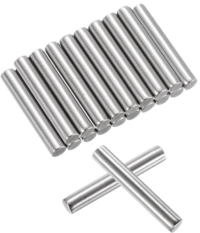 QUARKZMAN 25Pz 4mm x 25mm Perni per Mensole, Pioli per Mensole, Perni Supporto per Mensole Regolabili, Elementi Fissaggio in Acciaio Inossidabile Argento (0.15 x 0.98 Pollici)