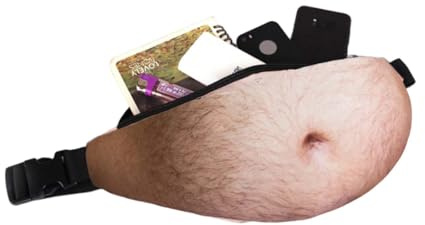 Poche Ventre De Bière,1 Sac Banane Sacs Banane pour Homme Cadeau Mystère Intéressant Delaman Papa Sac Drôle Sac Banane Sac De Ceinture Multifonctionnel avec Ceinture Réglable