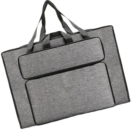 Obotsnoi Bolsa de transporte para tablero de dibujo, resistente al agua, para pintar, lienzo, pósteres, obras de arte, gris claro