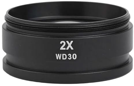 WD165 2.0X Objectif auxiliaire Microscope Caméra 48 x 50 x 22 mm Verre Aluminium Wd165 2.0X conçu pour une utilisation durable avec une bonne durabilité et un fonctionnement constant