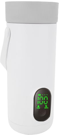 ZASCHMOY Hervidor Eléctrico de Viaje de 350 Ml, Mini Hervidor de café Portátil Inalámbrico Recargable y Calentador de Leche con Asa, Ideal para Uso en Automóviles y Exteriores