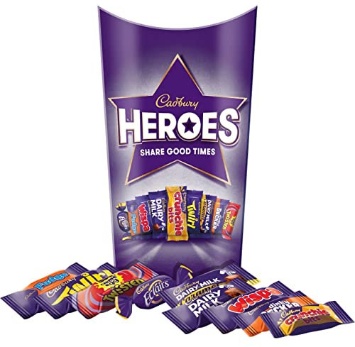 Cadbury Heroes Chocolate Carton, Assorted Miniature Chocolate, Perfect fot Gifting or Sharing, 290 g (Pack of 1)
