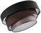 Lindby Textil Deckenleuchte rund 3 flammig, Ringe Deckenlampe Stoff Schwarz Braun Grau 3x E27 max. 60W ohne Leuchtmittel Schlafzimmerleuchte