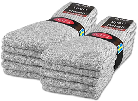 sockenkauf24 10 | 20 | 30 Pares de Calcetines Deportivos Hombre Mujer Calcetines de Tenis Calcetines de Trabajo Algodón (43-46 10 pares Gris Claro)