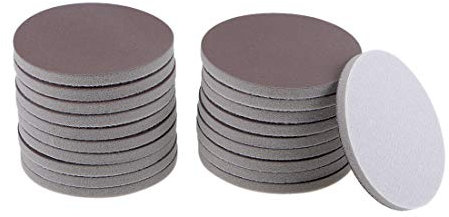 sourcing map 20 Stück Schleifpapier Klett Schleifscheibe Schleifschwamm Nass/Trocken für Auto Holz Trockenbau Metall Braun Korund 2000 Körnung 3 Zoll
