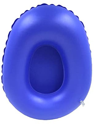 Portable Air Bedpan, Inflatable Cushions Potty for Home Hospital Elderly Bedridden, Washable Air Inflation Bed Pans for Females, Bed Pan for Men, Inflatable Stool Toilet Nursing Toilet (Blue)