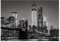 WallArena - Vlies Fototapete New York Skyline Nacht Schwarz Weiß Stadt 368x254 cm - Fototapeten - Tapeten - für Wohnzimmer Schlafzimmer - Vliestapete Wandtapete Tapete 3D Effekt- inkl. Kleister