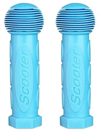 WVRLY 2 Pz Copertura Maniglia Bici Antiscivolo Bambini Scooter Manubrio In Gomma Morbida Manopole per Bambini Mini o Max Micro Scooter/Scooter Ruota Blu (Blu)
