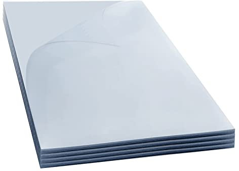 Albyco Klarsicht Einbanddeckel, Deckblatt, PVC Deckblätter, Klarsichtfolie - Transparent PVC, Format DIN A4, 210 x 297 mm, 0,15 mm/150 micron, Glänzend, pro 100 Stück