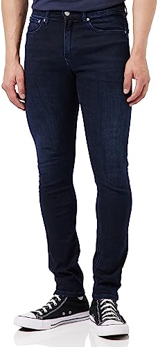 Calvin Klein Uomo Jeans Skinny Cotone Elasticizzato, Blu (Denim Dark), 28W/30L