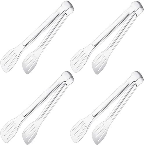 Pinze da servizio in acciaio inossidabile - Set di 4 pinze da cucina multifunzione per feste, buffet e uso quotidiano (9 pollici)