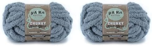 Lion Brand Yarn 951-148 AR Workshop Chunky Knit Yarn, Fog (Pack of 2)