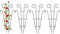 Thealyn Lot de 4 Treillis de Plantes d'intérieur de 60 cm pour Plantes grimpantes en Pot, Treillis de Jardin en métal pour Plantes d'intérieur, Fleurs, Lierre, Forme de Vague, Noir