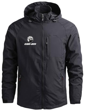 GIOPSQ Veste can-am pour hommes sweat-shirt à capuche imperméable manteau coupe-vent d'extérieur vêtements de sport veste/A/XL