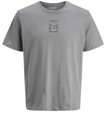 JACK & JONES Jjkento Tee SS Crew Neck, Ultimate Grey, M