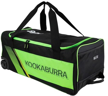 Kookaburra 9500 Wheelie Cricketväska - Svart/Neon Grön