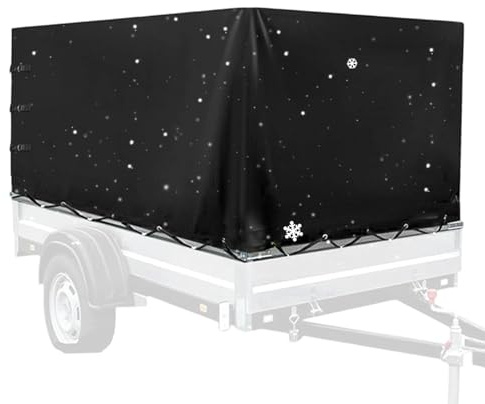 Lona protectora de tela Oxford para remolque, resistente al viento, para remolques de carga, para viajes largos, aventuras, camping, invierno