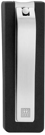 ZWILLING Nagelknipser (Mit Nagelfangbox, Starke Hebelwirkung für Finger und Füße, Leicht gebogene Schneide), Premium, Schwarz 80 mm