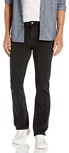 Amazon Essentials Men's Jeans, Slim Fit Stretch, Bootcut - Discontinued Colours, Washed Black, 32W / 32L