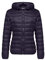 Wantdo Femme Veste en Duvet Manteau Matelassé à Capuche Léger Compressible Veste Coupe-Vent Isolée de Montagne à Capuche Mince Veste d'Extérieur Courte,Violet Foncé - Taille L