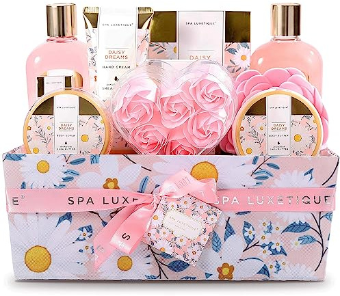 Spa Geschenkkörbe für Frauen, Spa Luxetique Spa Bad Geschenkset, 12pcs Relaxing Home and Bath Geschenkbox mit Duschgel, Badesalz, ätherisches Öl, Körperlotion, Handcreme, Geschenkset für Frauen