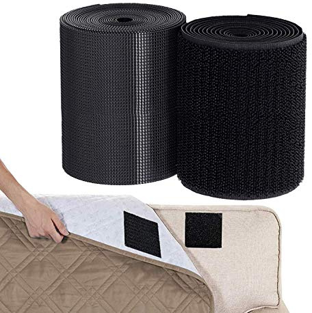 TEUVO Scratch a Coudre pour les Tissus et les Vêtements, Non Adhésive Bande Scratch pour Projets de I'Artisanat, du Bricolage et de la Couture, 11cm de Large et 2M de Long