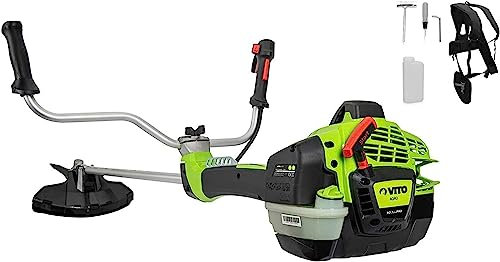 VITO Profisense 8150 RPM - Benzin Motorsense VIR42 - Freischneider - Rasentrimmer - 2T-Motor, 2,4 PS, 42 cm³ - EasyStart - vibrationsarm - ergonomische Griffe, 4-Punkt-AntivibrationSystem (P42CC)