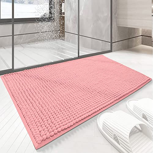 Dalina Textil - Alfombra De Baño,Cocina,Mascota,Alfombrilla De Baño,Antideslizante,Multifuncional,Felpa Microfibra Chenille,Suave,Cómoda Y Súper Absorbente (50x70cm, Rosado)