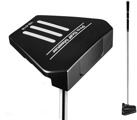 Golf-Putter, Flacher Push-Schläger, Zielstock mit umkehrbarem Griff, Verstellbarer Winkel, verbessert die Stabilität und Genauigkeit des Balls, einfach zu bedienen for Anfänger