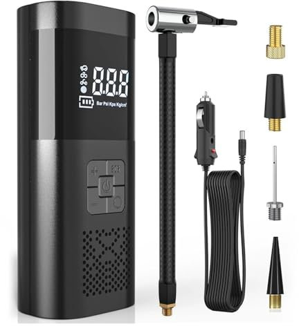 MZZYG Electrical Air Pump 12V 150PSI Mini Car Air Compressor 120W Digital Inflatable Pump Cordless Air Compressor For Car Bicycle Boat Rapid Inflator(Wired)