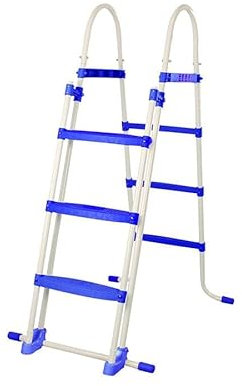 Escaleras de Piscina plástico Azules oscuras 107 cm