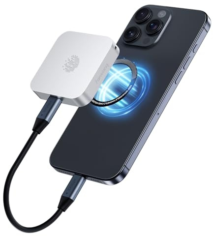 fanxiang 2 TB magnetisk extern SSD, upp till 500 MB/s, USB 3.2 Gen 1 Type-C SSD med magnetring, kompakt lagring för iPhone 16/15, bärbar dator, PC, surfplatta - PS500