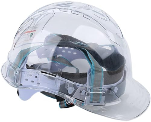 Luxylei Casque De Sécurité Industriel Transparent, Casques De Chantier, Casque De Protection pour Travailleurs, Casque De Sécurité pour L'extérieur, pour Foresterie, Les Constructeurs L'industrie