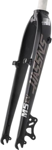 Caimcie Horquilla rígida de aleación de Aluminio superligera para Bicicleta de montaña, de 26 a 27,5 Pulgadas, con Freno de Disco V-Brake. Diámetro del Tubo: 28,6 mm. A,27.5in